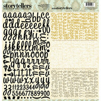 Websters Pages - In Love Collection - Storytellers - 12 x 12 Alphabet Cardstock Stickers