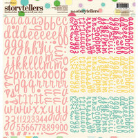 Websters Pages - Girl Land Collection - Storytellers - 12 x 12 Alphabet Cardstock Stickers