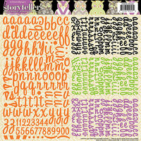 Websters Pages - Once Upon a Halloween Collection - Storytellers - 12 x 12 Alphabet Cardstock Stickers