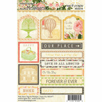 Websters Pages - Park Drive Collection - Cardstock Stickers - Mini Messages - Tags and Prompts