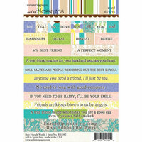 Websters Pages - Best Friends Collection - Cardstock Stickers - Mini Messages - Words