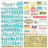 Websters Pages - Composition and Color Collection - 12 x 12 Cardstock Stickers - Alphabet and Tags