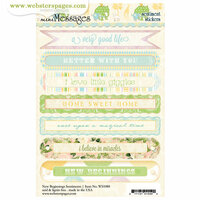 Websters Pages - New Beginnings Collection - Cardstock Stickers - Mini Messages - Sentiments
