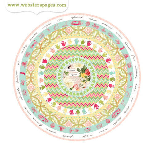 Websters Pages - Modern Romance Collection - Cardstock Stickers - Circle