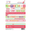 Websters Pages - New Year New You Collection - Cardstock Stickers - Mini Messages - Words