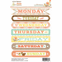 Websters Pages - Family Traditions Collection - Cardstock Stickers - Mini Messages - Sentiments