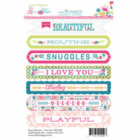 Websters Pages - Sweet Routine Collection - Cardstock Stickers - Mini Messages - Sentiments
