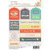 Websters Pages - Our Travels Collection - Cardstock Stickers - Mini Messages - Tags and Prompts