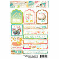 Websters Pages - Nest Collection - Cardstock Stickers - Tag and Prompt