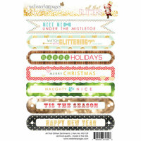 Websters Pages - All That Glitters Collection - Christmas - Cardstock Stickers - Sentiment