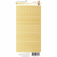 Websters Pages - All That Glitters Collection - Christmas - Cardstock Stickers - Little Letter - Gold