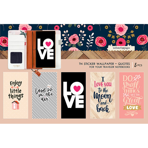 Websters Pages - Love is in the Air Collection - Travelers Notebooks - Sticker Wallpaper - Quotes