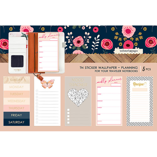 Websters Pages - Love is in the Air Collection - Travelers Notebooks - Sticker Wallpaper - Planning