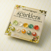 Websters Pages - Sparklers - Non Adhesive Designer Buttons - Assorted Rose and Pearl 2