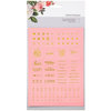 Websters Pages - Color Crush Collection - Faux Leather Stickers - Words - Pink