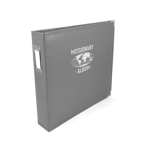 We R Memory Keepers - Classic Leather - Missionary - 12 x 12 - Three Ring Albums - Charcoal