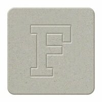 We R Memory Keepers - Raw Goods Collection - Chipboard Letter Squares - Uppercase Alphabet - Letter F, CLEARANCE