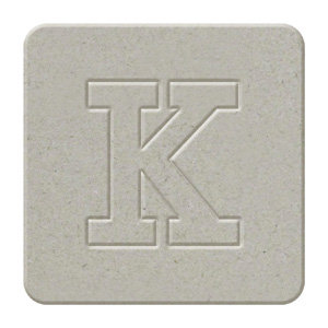 We R Memory Keepers - Raw Goods Collection - Chipboard Letter Squares - Uppercase Alphabet - Letter K, CLEARANCE