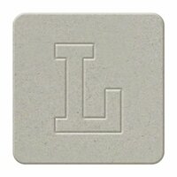 We R Memory Keepers - Raw Goods Collection - Chipboard Letter Squares - Uppercase Alphabet - Letter L, CLEARANCE