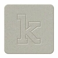 We R Memory Keepers - Raw Goods Collection - Chipboard Letter Squares - Lowercase Alphabet - Letter K, CLEARANCE