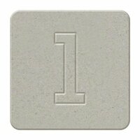 We R Memory Keepers - Raw Goods Collection - Chipboard Number Squares - Numbers - Number 1, CLEARANCE