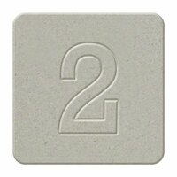 We R Memory Keepers - Raw Goods Collection - Chipboard Number Squares - Numbers - Number 2, CLEARANCE