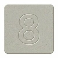 We R Memory Keepers - Raw Goods Collection - Chipboard Number Squares - Numbers - Number 8, CLEARANCE