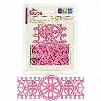We R Memory Keepers - Tiffanys Collection - Self Adhesive Glitter Lace - Flower , CLEARANCE