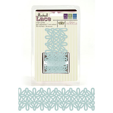 We R Memory Keepers - Madame Royale Collection - Self Adhesive Flocked Lace - Swirl, CLEARANCE