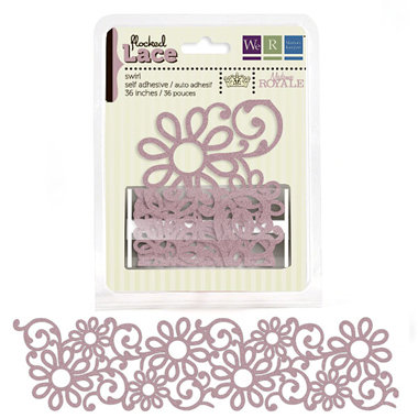 We R Memory Keepers - Madame Royale Collection - Self Adhesive Flocked Lace - Criss-Cross