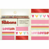 We R Memory Keepers - Heart Attack Collection - Mini Ribbons, CLEARANCE