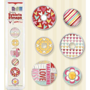 We R Memory Keepers - Heart Attack Collection - Designer Eyelets and Snaps, CLEARANCE