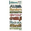 We R Memory Keepers - Teen Angst Collection - Self Adhesive Layered Chipboard - Words
