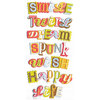 We R Memory Keepers - Twirl Collection - Self Adhesive Layered Chipboard with Glitter - Words