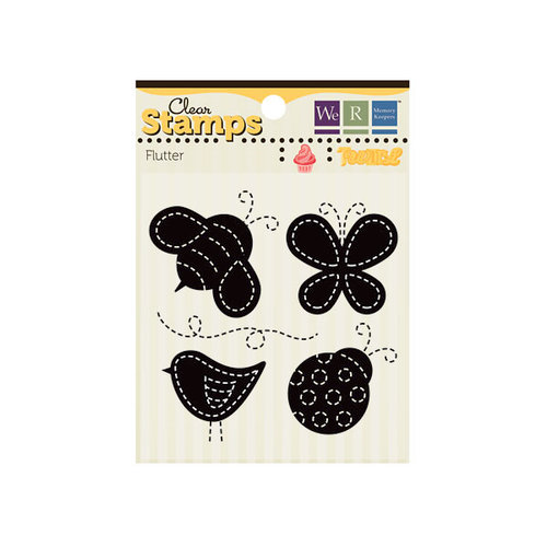 We R Memory Keepers - Twirl Collection - Clear Acrylic Stamps - Flutter
