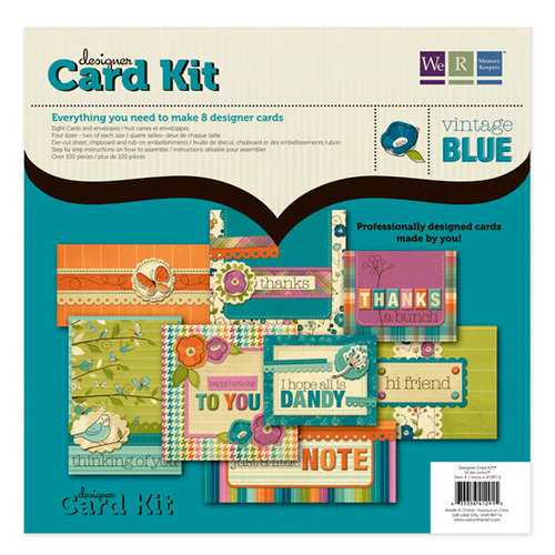 We R Memory Keepers - Vintage Blue Collection - Designer Card Kit