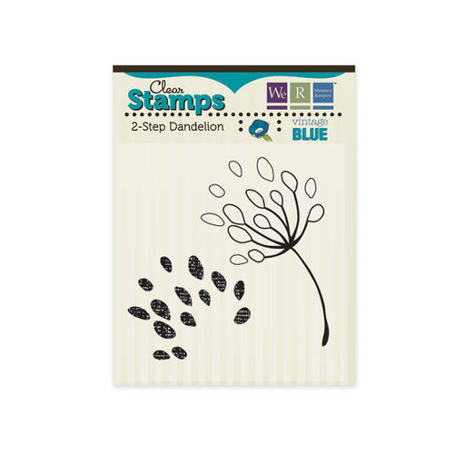 We R Memory Keepers - Vintage Blue Collection - Clear Acrylic Stamps - Dandelion