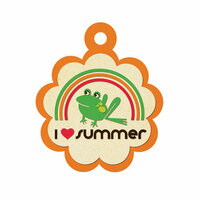 We R Memory Keepers - 72 and Sunny Collection - Embossed Tags - Summer, CLEARANCE