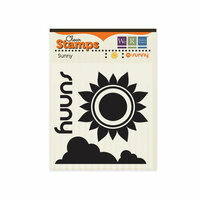 We R Memory Keepers - 72 and Sunny Collection - Clear Acrylic Stamps - Sunny, CLEARANCE