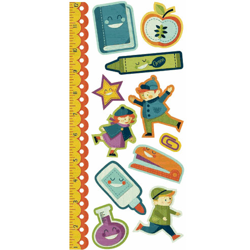 We R Memory Keepers - Show and Tell Collection - Embossed Cardstock Stickers