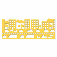 We R Memory Keepers - Out and About Collection - Self Adhesive Flocked Lace - City Streets
