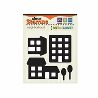 We R Memory Keepers - Out and About Collection - Clear Acrylic Stamps - Neighborhood