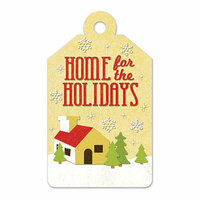 We R Memory Keepers - White Christmas Collection - Embossed Tags - Home for the Holidays