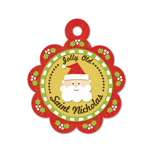 We R Memory Keepers - White Christmas Collection - Embossed Tags - Saint Nicholas