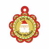 We R Memory Keepers - White Christmas Collection - Embossed Tags - Saint Nicholas