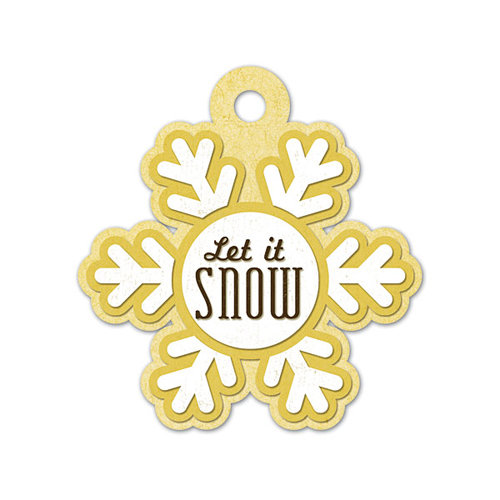 We R Memory Keepers - White Christmas Collection - Embossed Tags - Let it Snow