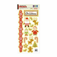 We R Memory Keepers - White Christmas Collection - Embossed Cardstock Stickers