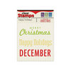 We R Memory Keepers - White Christmas Collection - Clear Acrylic Stamps - Happy Holidays
