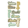 We R Memory Keepers - Merry January Collection - Self Adhesive Layered Chipboard with Foil Accents - Words