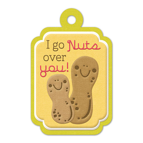 We R Memory Keepers - Be My Valentine Collection - Embossed Tags - Nuts for You